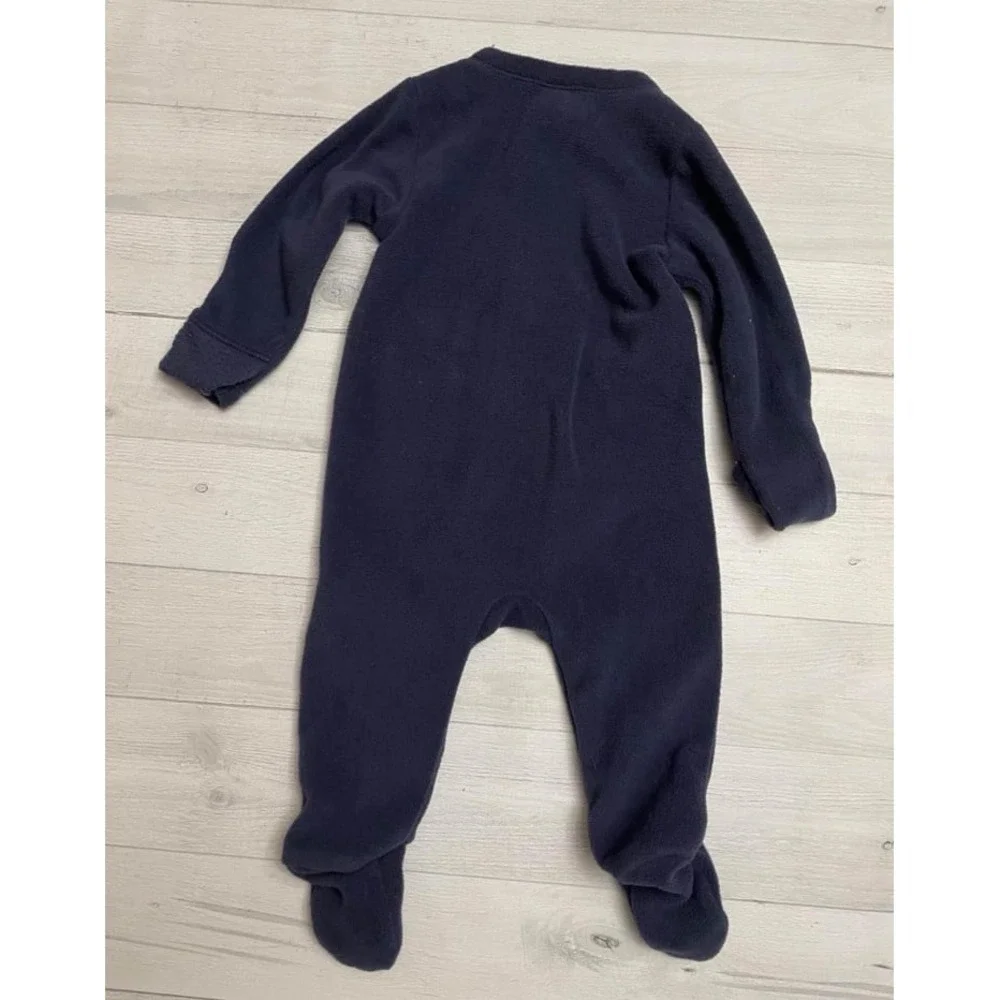 Old navy baby‎ fleece footed sleeper navy blue 3-6 months